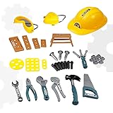 Repair Learning Kids Tool Set, Construction Toys, Working Tools, Educational Toys Pretend Role Play, Little Children Play Tool Kit, Ideal Gift for Toddlers, Boys & Girls Ages 3+ (37-Piece Accessory)