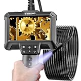 WINWEND Endoscope Camera with Light - IP67 Waterproof Borescope Camera with 8 Adjustable LED Lights | 4.3' LCD Screen Borescope | HD 1080P Inspection Camera Scope Camera with 16.5ft Semi-Rigid Cord