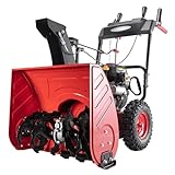 PowerSmart Snow Blower Gas Powered 24 in. 2-Stage 212cc Engine with Electric Start, LED Light, Self Propelled