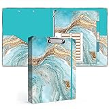 Hiyong 3 Ring Binder 1 Inch, Cute Binder with 5 Tab Dividers, 3 File Folder Labels, and Clipboard Binders with 2 Pockets- Decorative 3 Ring Binder Perfect for School and Office Supplies