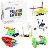 6 Set STEM Kit, DC Motor Electronic Robotic for Kids Age 8-12, STEM Projects, DIY Science Experiments Circuit Building Kits, Electric Robot Toy, Gift for 8 9 10 11 12 Year Old Boys and Girls