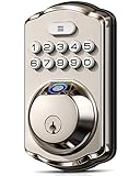 Veise Fingerprint Door Lock, Keyless Entry Door Lock, Electronic Keypad Deadbolt, Biometric Smart Locks for Front Door, Auto Lock, Anti-Peeking Password, Easy Install, Satin Nickel
