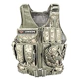 vAv YAKEDA Tactical Vest Outdoor Ultra-Light Breathable Training Airsoft Vest Adjustable for Adults (ACU Camou)