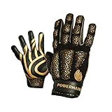 POWERHANDZ Weighted Anti-Grip Basketball Gloves for Ball Handling, Improved Dribbling, Strength and Resistance Training - Large- 1.0 lb