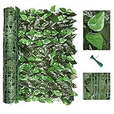 120' x 40' Artificial Ivy Privacy Fence Screen, Privacy Wall, Privacy Screen, Artificial Faux Ivy Hedge Leaf & Vine Privacy Fence Wall Screen, Decoration for Outdoor Decor, Garden, Yard (Peach Leaf)