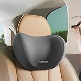 CICIDO+ Car Neck Pillow with Adjustable Strap for Neck Pain Relief/Driving, 100% Memory Foam & Breathable Removable Cover, Ergonomic Design - Super Soft Travel Car Headrest Pillow for Neck Support