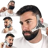 Beard Shaper & Beard Shaping Tool for Men, Beard Lineup Guide Template, Perfect for Styling and Edging, Includes Dual Action Beard Comb & Barber Pencil Liner