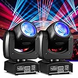 Moving Head Light 2 Pack 90W LED Beam Stage Light RGBW 4-in-1 DJ Lights Moving Head Spot Sound Activated DMX for Wedding Live Show Christmas Party