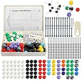 YOPAY 240 Pieces Molecular Model Kit, Organic and Inorganic Chemistry Molecular Structure Model, 86 Atoms and 153 Links and 1 Short Link Remover Tool