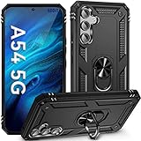 ADDIT for A54 Case Samsung A54 5G Case, Military Grade Protective Samsung Galaxy A54 Cases Cover with Ring Car Mount Kickstand for Samsung Galaxy A54/A54 5G - Black