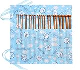 Bamboo Knitting Needles Set Knitting Needle Case Kits for Beginners Wooden Wood