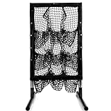 Pitching Net with Strike Zone - 9 Hole Pitching Target - Pitcher Practice Net - Baseball Net for Pitching - Heavy Duty Pitching Training Equipment - Baseball Training Aid