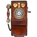 Vintage/Classic Style Corded Phone - Retro Design Landline Telephone, Antique Wall-Mount Phone