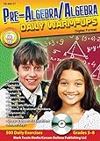 Mark Twain Algebra/Pre-Algebra Workbook for Grades 5-8, Includes Math Exercises with Answers, Daily Warm-Ups CD-ROM and More, Middle School Math Workbook