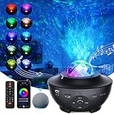 Star Projector, Smart WiFi Galaxy Projector Night Light, Compatible with Alexa and Smart App, 10-Color Music Player with Remote Control/Bluetooth/Timer, Suitable for Children and Adult Parties