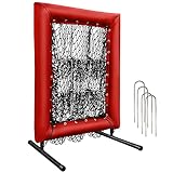 Jalunth Baseball Softball 9 Hole Pitching Net Strike Zone Heavy Duty Training Aid Equipment Pitch Target for Home Backyard Kids Youth Adults with 4 Ground Stakes