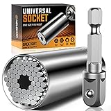 Super Universal Socket Tools Gifts for Men - Christmas Stocking Stuffers Mens Gift Socket Set with Power Drill Adapter(7-19 MM) Cool Stuff Gadgets for Men Women Birthday Gift for Dad Fathers Husband