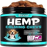 ZBQIEX Hemp Calming Chews for Dogs 110Pcs, Dog Calming Treats for Separation Anxiety Relief, Promote Relaxation, Reduce Stress, Help with Barking, Chewing, Thunder & Aggressive Behavior, Beef Flavor