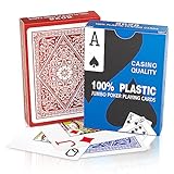ARTISHION 100% Plastic Cards, 2 Pack - Professional, Waterproof, Flexible & Easy Shuffle Poker Deck, Jumbo Index, Poker Size Multiple Games