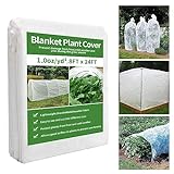 EXTRAEASY Plant Covers Freeze Protection,Garden Floating Row Covers for Raised Beds/Vegetables Insect/Winter Frost,Frost Cloth Plant Freeze Protection (8x24ft, 1.0oz/yd²)