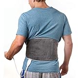 Pure Enrichment® PureRelief® Lumbar & Abdominal Heating Pad - 4 Heat Settings, Adjustable Belt, Hot/Cold Gel Pack, and Storage Bag - Ideal for Back Pain and Abdominal Cramps