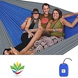 Hammock Bliss Triple - The Largest Portable Hammock on Planet Earth. Huge, King Plus Size, Multi Person, Family, 2 or 3 or Tall Person Camping Hammock. Extra Wide, Extra Long, Extra Comfortable