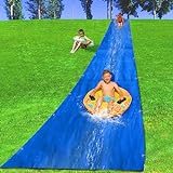 codree 33 x 9.9 Ft Lawn Water Slide- Heavy Duty Water Slide Trap- Waterproof Summer Slip Waterslides with Nails for Outdoor Backyard Lawn Summer Party Water Games