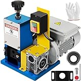 Happybuy Automatic Electric Wire Stripping Machine 0.05'-0.98', Cable Wire Stripping Machine, Portable Wire Stripper Machine for Scrap Copper Recycling, Including A Extra Blade(Blue)