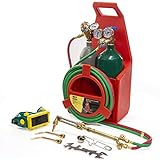 Professional Portable Oxygen Acetylene Oxy Welding Cutting Torch Kit W/Gas Tank, Torch Cutting and Welding Portable Kit