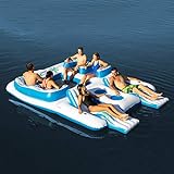 Tropical Tahiti Floating Island Inflatable Island Pool Float Holds 6 Person