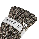 1000 LB SurvivorCord XT - Heavy Duty Paracord, 750 Type IV Military Grade with Kevlar Line, 25 lb Fishing Line, Waterproof Firestarter - Cordage for Camping. Thick Emergency Rope, 100 FT, Dragonscale