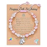 HGDEER 5 Year Old Girl Birthday Gifts, Unicorns Birthday Gifts for 5 Year Old Little Girls Jewelry Bracelets Gift