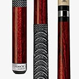 Players HXTC15 Billiard Pool Cue PureX Enhanced Zebrawood Forearm and Butt with Mz Multi-Zone Grip, Kamui Tip, 19-Ounce, 11.75 mm