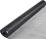 BOEN Plastic Mesh Hardware Netting, Tree Guard Barrier from Rabbits, Deer and Rodents, Deck Guard, Indoor or Outdoor Balcony Safety Net for pet or Child (3' x 15', Black)