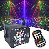 Party Lights, Portable LED Stage DJ Disco Strobe Light with Remote Control, Sound Activated & Battery Powered Blue LED Projector for Indoor Home Decorations Birthday Rave Party Show Gift Bar Live