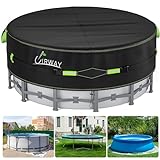 UIRWAY 18 Ft Round Pool Cover, Above Ground Pool Winter Cover with Pool Accessories, 420D Tarp Ideal for Waterproof and Dustproof