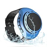 Wireless Wearable Waterproof Wrist Portable Bluetooth Speaker Watch with Multi Function FM Radio & MP3 Player & Selfie & Ultra Long Standby Time for Running, Hiking, Riding（Blue）