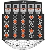 SWOOC Games - Low Post Lineup | Wall Mounted Giant Basketball 4 in A Row w/ 5+ Games | Basketball Hoop for Room Wall Games | Game Room Games | Mini Basketball Hoop Indoor Connect | Four in A Row Game