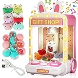 JUXUE Mini Claw Machine for Kids, Arcade Games for Home, Large Candy Claw Machine with Toys Inside, Vending Machines Toys, Prize Dispenser, Party Christmas Birthday Gifts for 6-8-10 Year Old Girls