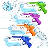4 Pack Squirt Guns for Kids Adults Boy Girl,Super Water Guns Soaker with High Capacity 25FT Long Shooting Range for Summer Swimming Pool Beach Outdoor Water Fighting Play Toys Party Favors