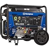 Westinghouse Outdoor Power Equipment WGen7500 Portable Generator with Remote Electric Start 7500 Rated Watts & 9500 Peak Watts, Gas Powered, CARB Compliant, Transfer Switch Ready
