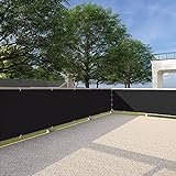 Patio Deck Balcony Privacy Screen 3'x50' Outdoor Yard Pool Porch Fence Privacy Screen for Backyard Chain Link Fence with Zip Ties Black