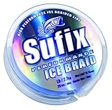 Sufix Performance 75-Yards Spool Size Ice Braid Line (Blue, 8-Pound)