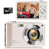 Digital Point and Shoot Camera, Compact Digital Camera with 2.88' IPS Screen 48MP 4K for Photo and Video, Small Digital Camera Support 16X Zoom Macro Mode and Flash, Beginner Camera for Teens