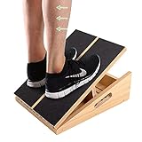 Erivc Slant Board for Calf Stretching, Calf Stretcher Slant Board Adjustable Wooden Slant Board/Calf Incline Board Incline Board Calf Stretch Wedge Board with Anti-Slip Surface, Adjustable and