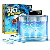 Light-up Ant Farm Terrarium Kit for Kids – LED Ant Habitat for Live Ants with Nutrient Rich Gel - Watch Ants Dig Their Own Tunnels - Nature Learning, Science Toys, Experiment Gift for Boys & Girls