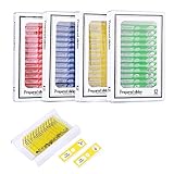 48PCS Kids Plastic Prepared Slides for Microscope of Animals Insects Plants Flowers Sample Specimens for Basic Biological Science Education #81053