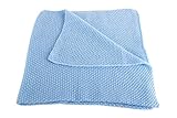 Boys Super Soft 100% Cashmere Baby Blanket - 'Baby Blue' - Hand Made in Scotland by Love Cashmere