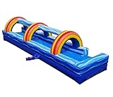 TentandTable Inflatable Slip N Slide for Kids & Adults - Outdoor Toys & Games for Backyard Fun, Inflatable Activities - 35'L x 10.5'W x 9'H - Includes 1.5HP Blower & Ground Stakes (Blue Marble)