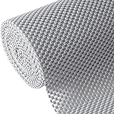 Shelf Liner, Non-Adhesive Roll Drawer Liners 12 Inches x 20 Feet, Non Slip Grip Durable Strong Clean, Shelving Liner for Kitchen cabinets,Storage, Desks, Kitchenware, Tableware, Light Gray